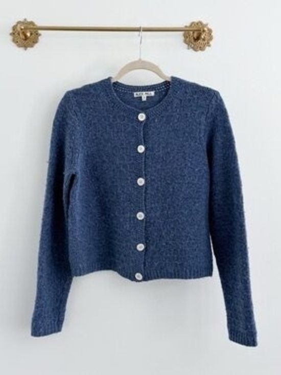 Alex Mill Sweaters - Alex Mill Blue Button-Front Women’s Sweater Merino, Alpaca, Hemp